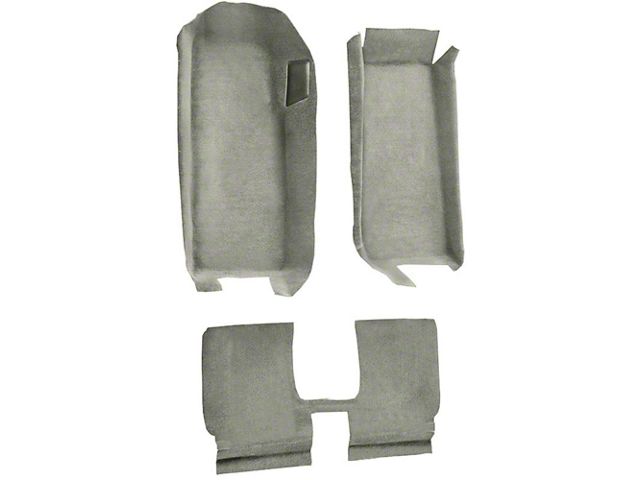 Front Cutpile Molded Carpet with Rear Seat Riser; Almond (05-13 Corvette C6 Convertible)