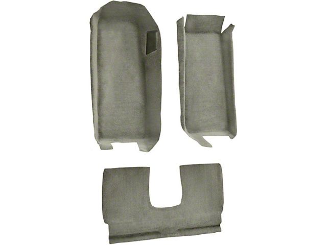 Front Cutpile Molded Carpet with Rear Seat Riser; Gray (05-13 Corvette C6 Coupe)