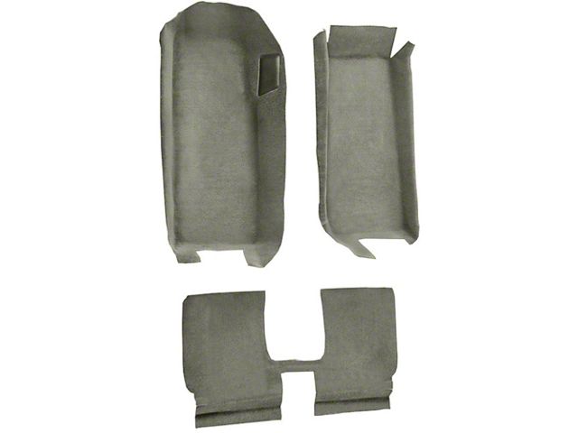 Front Cutpile Molded Carpet with Rear Seat Riser; Gray (05-13 Corvette C6 Convertible)