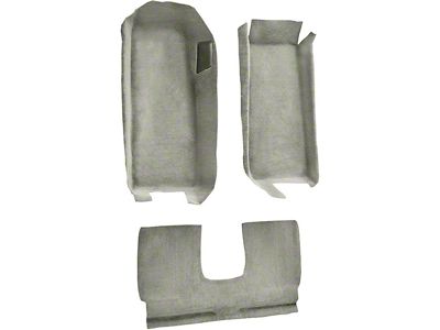 Front Cutpile Molded Carpet with Rear Seat Riser and Heel Pad; Almond (05-13 Corvette C6 Coupe)