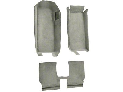Front Cutpile Molded Carpet with Rear Seat Riser with Heel Pad; Almond (05-13 Corvette C6 Convertible)