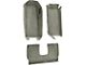 Front Cutpile Molded Carpet with Rear Seat Riser and Heel Pad; Gray (05-13 Corvette C6 Coupe)