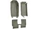 Front Cutpile Molded Carpet with Rear Seat Riser with Heel Pad; Gray (05-13 Corvette C6 Convertible)