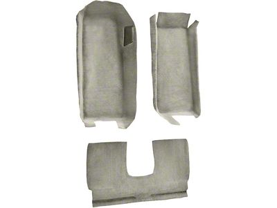 Front Cutpile Molded Carpet with Rear Seat Riser and Heel Pad; Oyster/Shale (05-13 Corvette C6 Coupe)