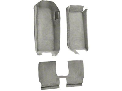 Front Cutpile Molded Carpet with Rear Seat Riser with Heel Pad; Oyster/Shale (05-13 Corvette C6 Convertible)