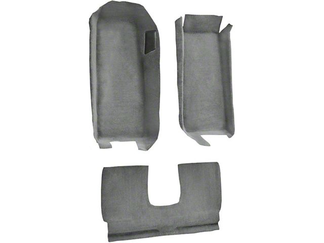 Front Cutpile Molded Carpet with Rear Seat Riser; Medium Gray/Pewter (05-13 Corvette C6 Coupe)