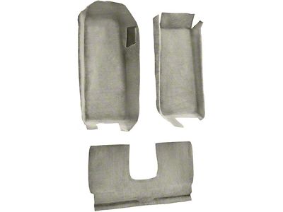 Front Cutpile Molded Carpet with Rear Seat Riser; Oyster/Shale (05-13 Corvette C6 Coupe)