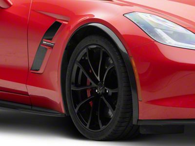 Front Fender Flare Wheel Trim; Carbon Fiber (14-19 Corvette C7)