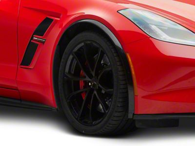 Front Fender Flare Wheel Trim; Carbon Flash Metallic (14-19 Corvette C7)