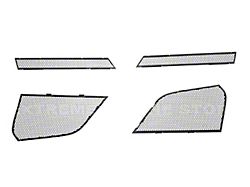 Front Radiator Mesh Grille Insert Covers; Glossy Black (20-24 Corvette C8)