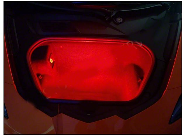 Front and Rear Trunk LED Lighting Kit; Red (20-24 Corvette C8)