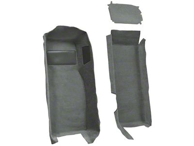 Front Truvette Molded Carpet; Gray (97-04 Corvette C5)