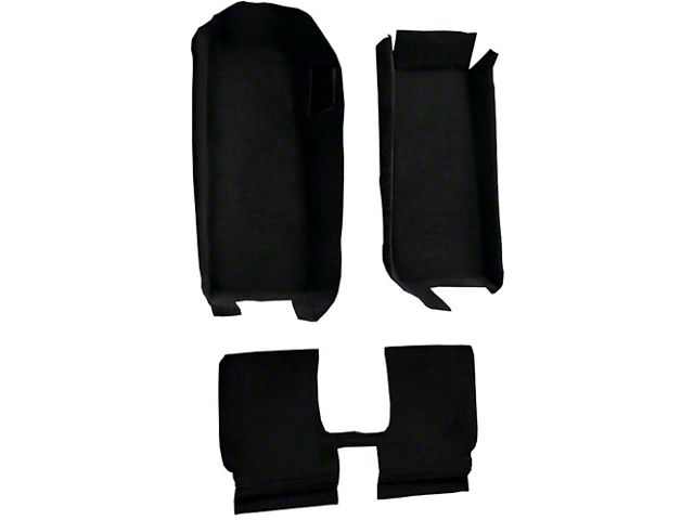 Front Truvette Molded Carpet with Rear Seat Riser; Black (05-13 Corvette C6 Convertible)