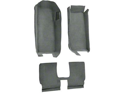 Front Truvette Molded Carpet with Rear Seat Riser; Gray (05-13 Corvette C6 Convertible)