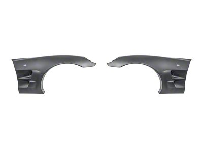 Front Widebody Fenders; Matte Black (05-13 Corvette C6)
