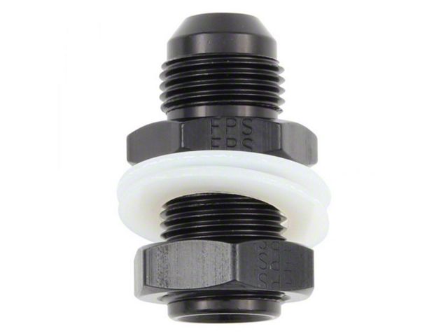 Corvette Fuel Cell Bulkhead; -8AN; Black - Free Shipping