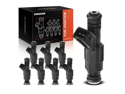 Fuel Injectors; Set of 8; Black (97-04 Corvette C4)