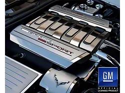 Fuel Rail Covers with Grand Sport Lettering; Stainless Steel (17-19 Corvette C7 Grand Sport)