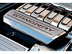 Fuel Rail Covers with Stingray Logo; Garnet Red (14-19 Corvette C7)