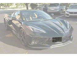 Full Size Front Bumper No-Drill Tow Hook License Plate Mount (20-23 Corvette C8, Excluding Z06)