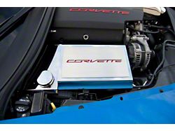 Fuse Box Cover with Corvette Lettering; Red Carbon Fiber (14-19 Corvette C7, Excluding ZR1)