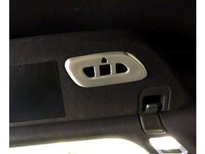Garage Door Opener Aluminum Trim Visor Cover; Brushed (14-19 Corvette C7)
