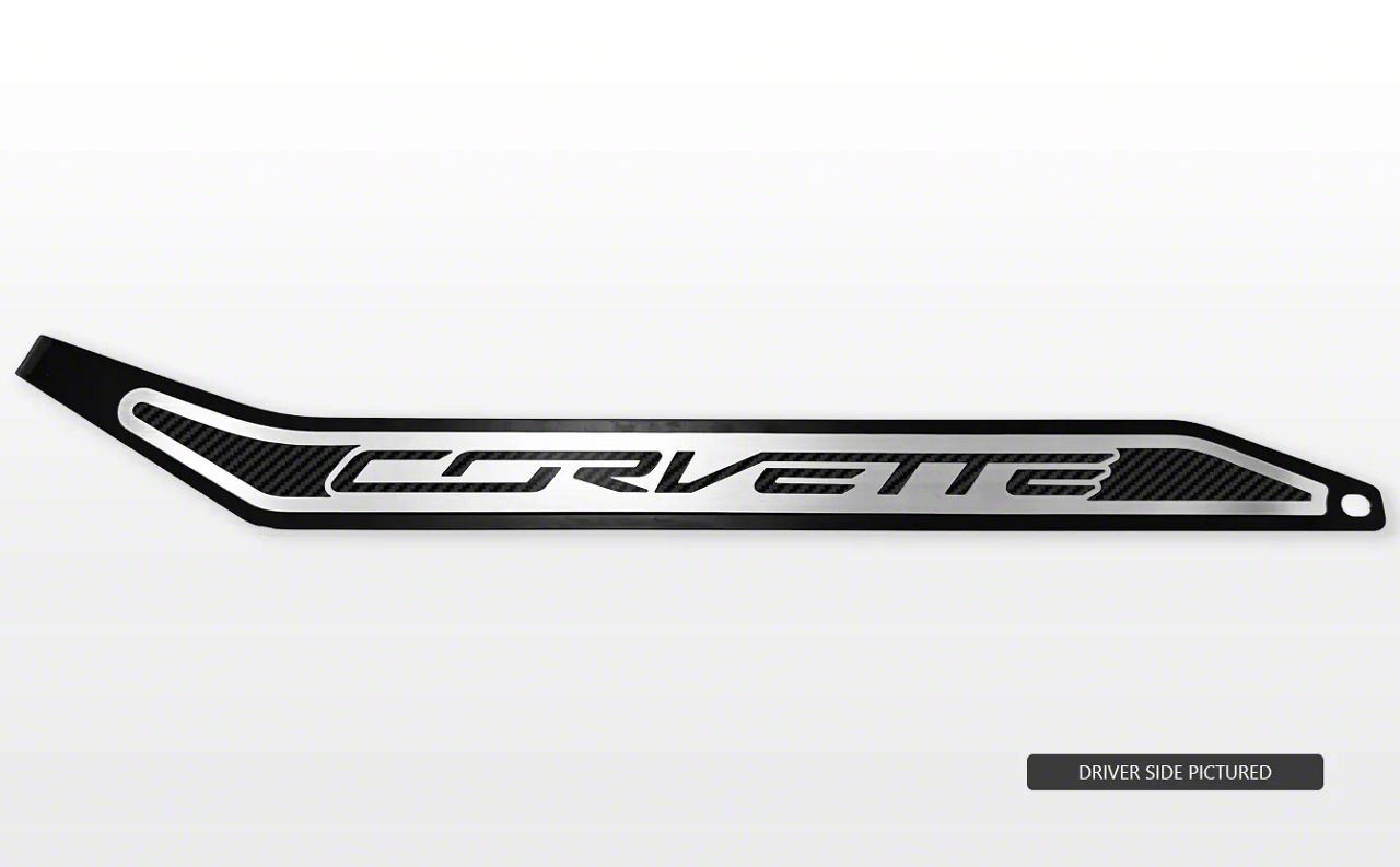 Corvette C7 Door Prop Stainless w/ Real Carbon Fiber insert - Passenger Side Only main image 1