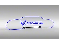 Glow Plate with Blue Flag and Corvette Racing Logo; Clear (20-24 Corvette C8 Coupe)