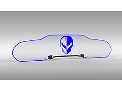 Glow Plate with Blue Jake Skull over C8.R Logo; Clear (20-24 Corvette C8 Coupe)