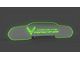 Glow Plate with Green Flag and Corvette Racing Logo; Clear (20-24 Corvette C8 Coupe)