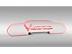 Glow Plate with Red Flag and Corvette Racing Logo; Clear (20-24 Corvette C8 Coupe)