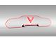 Glow Plate with Red Flags Over Text Logo; Clear (20-24 Corvette C8 Coupe)