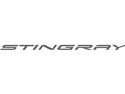 Glow Plate with Stingray Logo; Clear; Red Lighting Kit (20-26 Corvette C8 Coupe)