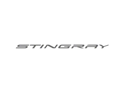 Glow Plate with Stingray Logo; Clear; Red Lighting Kit (20-26 Corvette C8 Coupe)