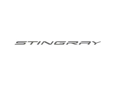 Glow Plate with Stingray Logo; Clear; White Lighting Kit (20-26 Corvette C8 Coupe)