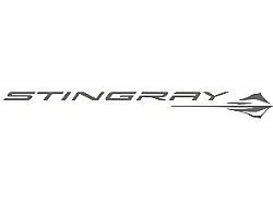 Glow Plate with Stingray and Stingary Logo; Clear; Amber/Yellow Lighting Kit (20-26 Corvette C8 Coupe)