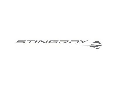 Glow Plate with Stingray and Stingary Logo; Clear; White Lighting Kit (20-26 Corvette C8 Coupe)