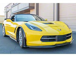GM Enhanced Extended Package Front Splash Guards; Primer Black (14-19 Corvette C7, Excluding ZR1)