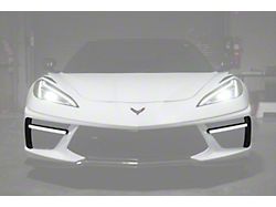 GM Factory Style Sequential LED DRL Light Bar Bezel Insert; Carbon Flash Metallic (20-26 Corvette C8 Stingray)