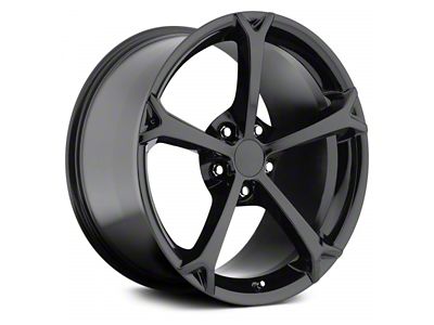 Grand Sport Replica Gloss Black Wheel; Rear Only; 18x9.5 (97-04 Corvette C5)