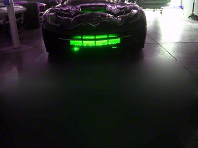 Grille LED Lighting Kit; Superbright Green (14-19 Corvette C7)