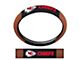 Grip Steering Wheel Cover with Kansas City Chiefs Logo; Tan and Black (Universal; Some Adaptation May Be Required)