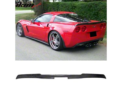 H Style Rear Spoiler; Carbon Fiber (05-13 Corvette C6)