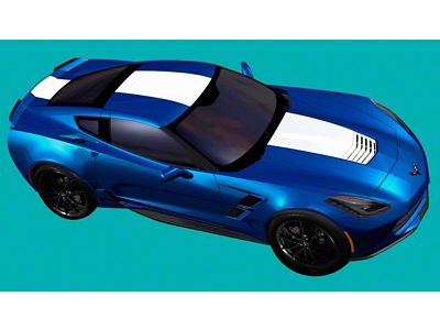 Hash Marks; Gloss Black (17-19 Corvette C7 Grand Sport)