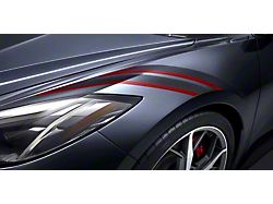 Hash Marks; Silver/Carbon Flash (20-26 Corvette C8 Stingray)