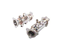 High-Flow Catted Rear Pipes; Brushed Silver (20-25 Corvette C8)