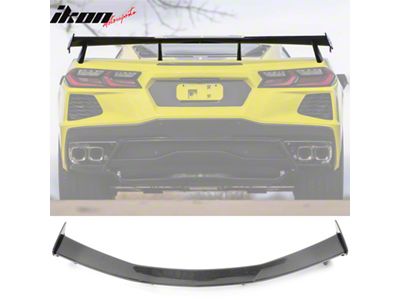 High Wing Rear Spoiler; Carbon Fiber (20-25 Corvette C8 Stingray)
