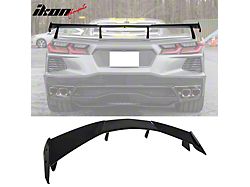 High Wing Rear Spoiler; Gloss Black (20-25 Corvette C8 Stingray)