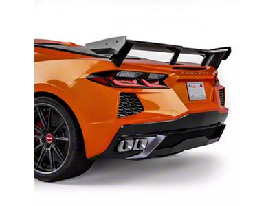 High Wing Rear Spoiler; Gloss Black (20-24 Corvette C8)