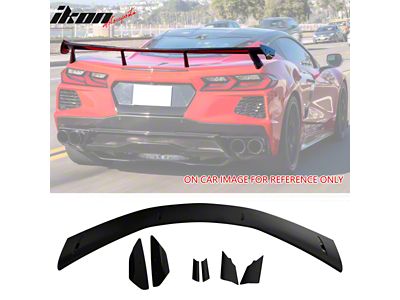 High Wing Rear Spoiler; Unpainted (20-25 Corvette C8 Stingray)